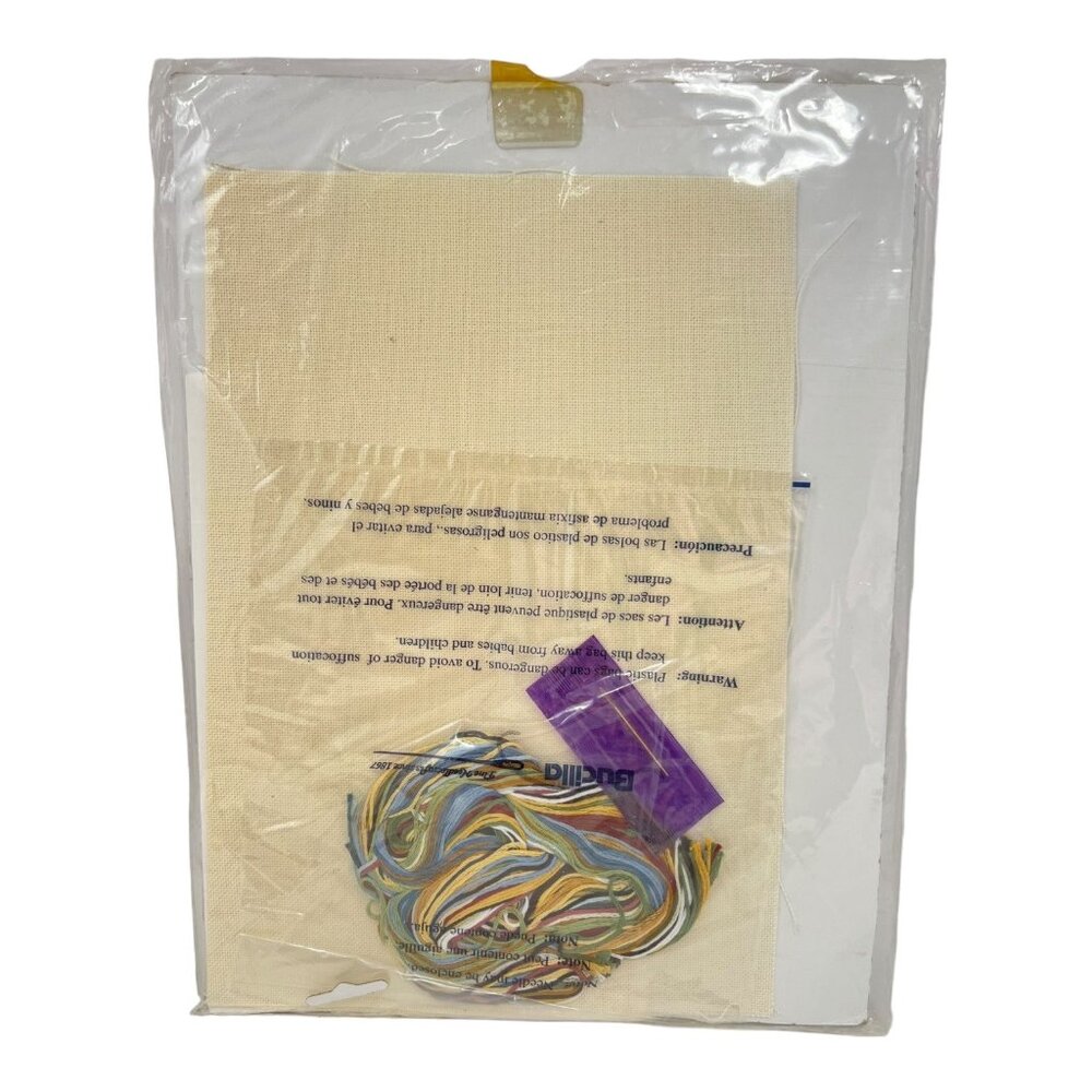Bucilla Counted Cross Stitch Kit 1710 Greet The Brand New Day 1997 NEW SEALED - Picture 3 of 3